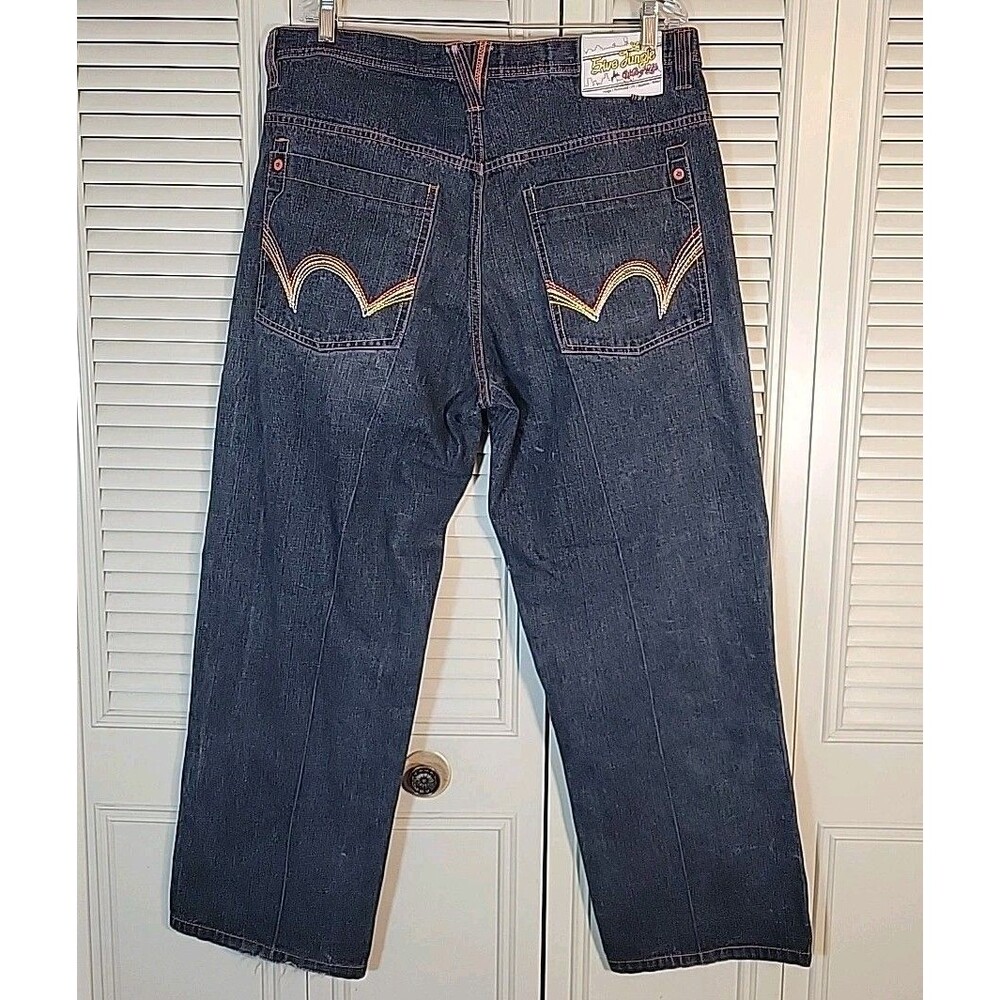 5ive Jungle Co Jeans Y2K 39"x30½" Baggy Grunge Skater Hip Hop Loose Dark Y2k